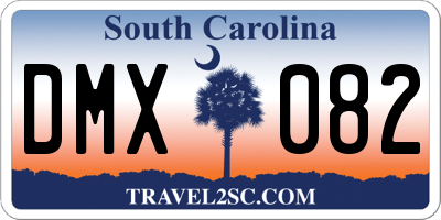 SC license plate DMX082