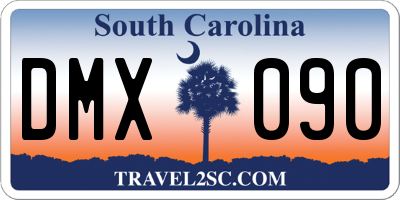 SC license plate DMX090