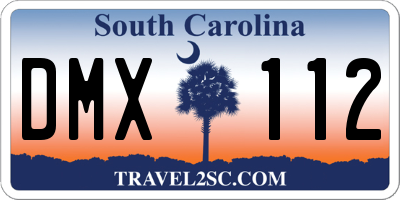 SC license plate DMX112