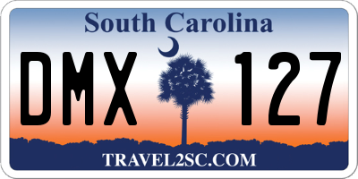 SC license plate DMX127