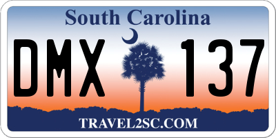 SC license plate DMX137