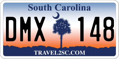 SC license plate DMX148
