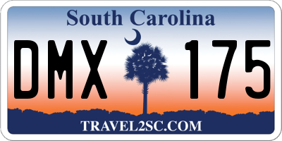 SC license plate DMX175