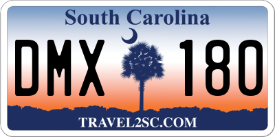 SC license plate DMX180