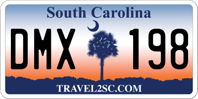 SC license plate DMX198
