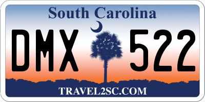 SC license plate DMX522