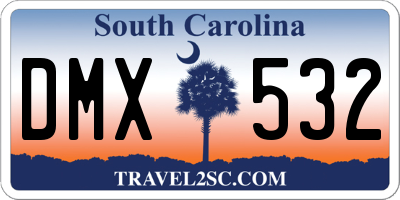 SC license plate DMX532