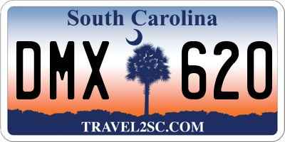 SC license plate DMX620