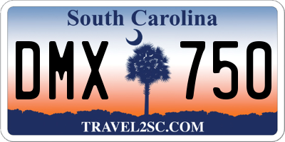 SC license plate DMX750