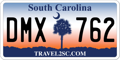 SC license plate DMX762