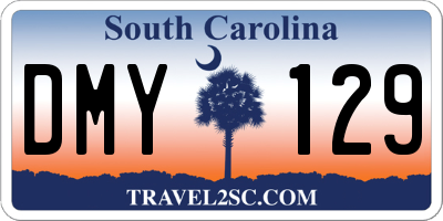 SC license plate DMY129