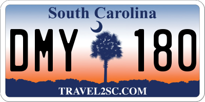 SC license plate DMY180