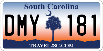 SC license plate DMY181