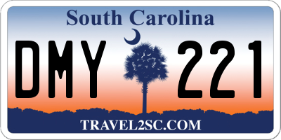 SC license plate DMY221