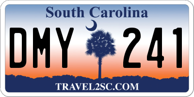 SC license plate DMY241
