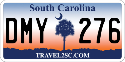 SC license plate DMY276