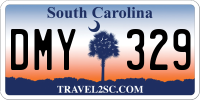 SC license plate DMY329