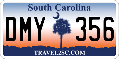 SC license plate DMY356