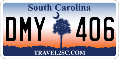 SC license plate DMY406