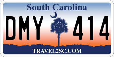 SC license plate DMY414