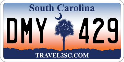 SC license plate DMY429