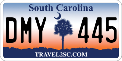 SC license plate DMY445