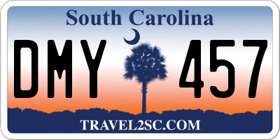 SC license plate DMY457