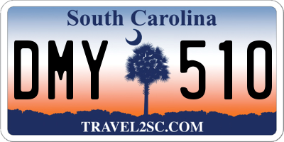 SC license plate DMY510