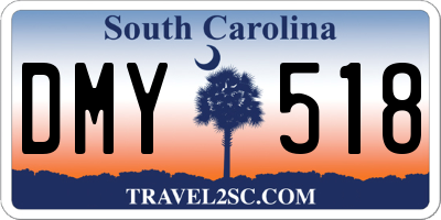 SC license plate DMY518