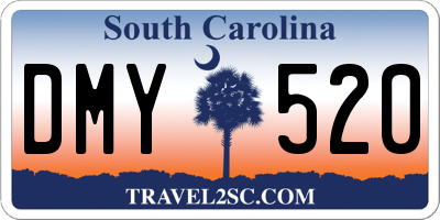 SC license plate DMY520