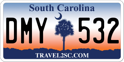 SC license plate DMY532