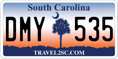 SC license plate DMY535