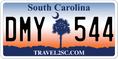 SC license plate DMY544