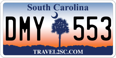 SC license plate DMY553