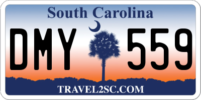 SC license plate DMY559