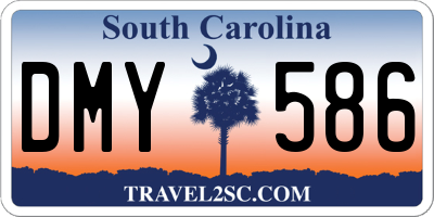 SC license plate DMY586