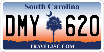 SC license plate DMY620