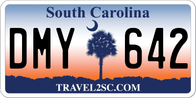 SC license plate DMY642