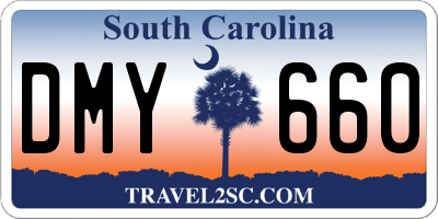 SC license plate DMY660