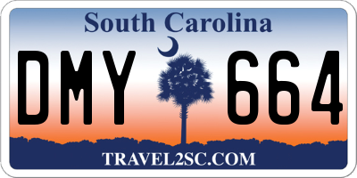 SC license plate DMY664
