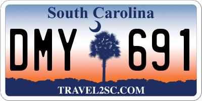 SC license plate DMY691