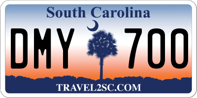 SC license plate DMY700