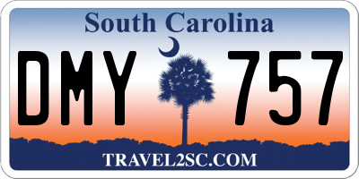 SC license plate DMY757