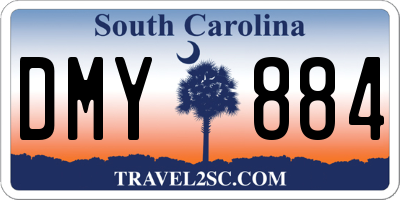 SC license plate DMY884