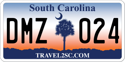 SC license plate DMZ024