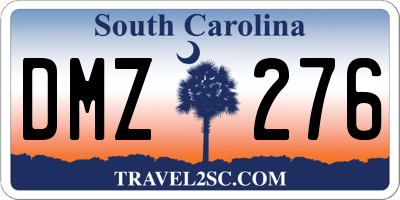 SC license plate DMZ276