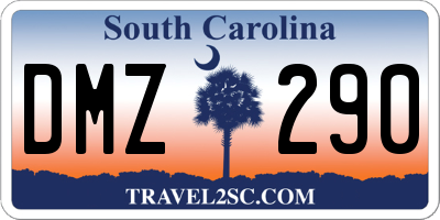 SC license plate DMZ290