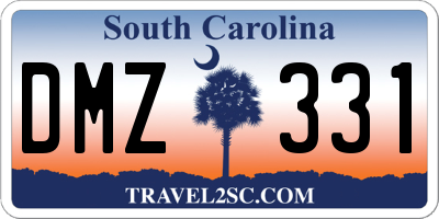 SC license plate DMZ331