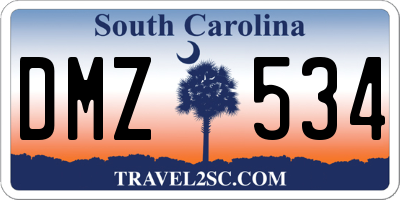 SC license plate DMZ534
