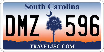 SC license plate DMZ596